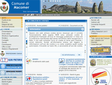 Tablet Screenshot of comune.macomer.nu.it